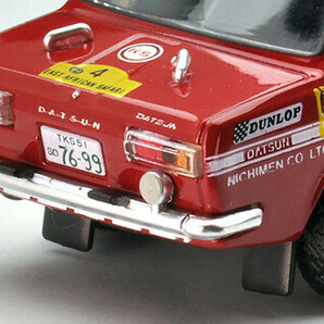 TOMYTEC / TLV 1/64 ダットサン ブルーバード 1600SSS 1970年 サファリラリー総合優勝車 Nostalgic Hero 希少美品の画像7