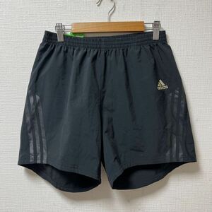 adidas アディダス ランニングパンツ ショートパンツ Lサイズ ダークグレー ポリエステル