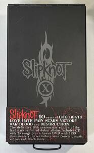 M6229◆SLIPKNOT◆10TH ANNIVERSARY EDITION DELUXE BOX SET(1CD+1DVD+Tシャツ)輸入盤/デビューアルバム