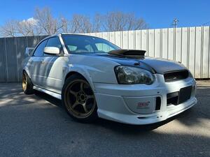 【諸費用コミ】:平成15年 インプレッサWRX 2.0 WRX STI 4WD 機械式LSD APキャリパー前後 アラゴ