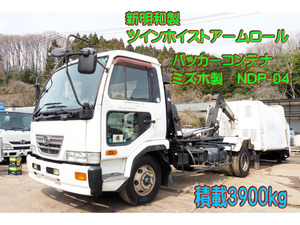 [ various cost komi]: Heisei era 14 year Condor paker container attaching armroll sub engine type loading 3.9t armroll only use possible 