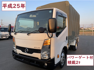 【諸費用コミ】:NissanAtlas Flat body powergate 2ttruck ホロvehicle Canter Elf Dyna Dutro