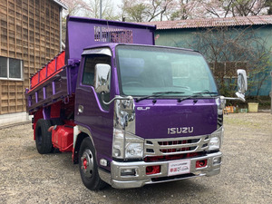 【諸費用コミ】:2014 Isuzu Elf Dump truck 3t 電動コボレーン 6MT 全塗装 7Colorラメ入り