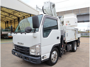 返金保証included:千葉Prefecture松戸市秋山 2018 Isuzu Elf elevated作work vehicle アイチ 9.7m 4WD