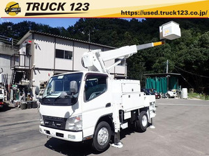 2008MitsubishiCanter elevated作work vehicle アイチ SH10A 9.9m 電工仕様 ワンピン 電気・通信工事 Maintenance 再生中古truck