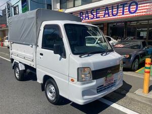 【諸費用コミ】:★KanagawaPrefecture綾瀬市★中古vehicle★ 2008 Subaru Sambar Truck Dump truck 三方開 幌 AT Air conditioner 記録簿