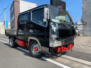 塗装架装中生engine デコトラベース 4M51 静岡 2003KK Mitsubishi Fuso Canter Wキャブ Double cab 2tonne truck