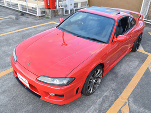 【諸費用コミ】:1999 Nissan S15 Silvia Spec-R SR20DET For Sale in Japan スペックR サンルーフ 18AW 車高調 マフラー