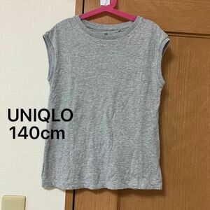 子供服 UNIQLO ユニクロ　140cm Tシャツ カットソー ノースリーブTシャツ 