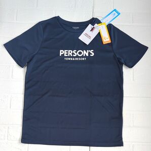 【新品】タグつき　パーソンズ　PERSON'S　メッシュ半袖Tシャツ　サイズL　ネイビー　スポーツウェア　吸汗速乾　UVカット