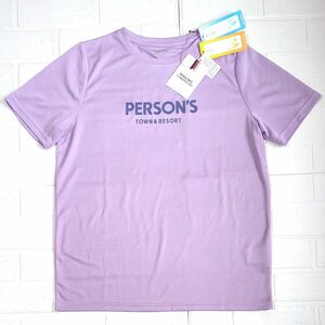 【新品】タグつき　パーソンズ　PERSON'S　メッシュ半袖Tシャツ　サイズLL　ラベンダー　スポーツウェア　吸汗速乾　UVカット