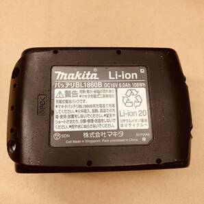 886 中古 純正品 マキタ 充電池 18V 6.0Ah BL1860B リチウムイオン バッテリー makitaの画像6