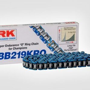 RK BB219KRO 96L～116L O-Ring Sealed Chain レーシングカートチェーン 送料無料の画像1