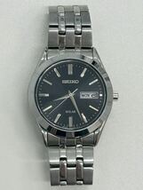 SEIKO セイコー SPIRIT スピリット V158-0AZ0 黒文字盤 デイデイト ソーラー メンズ腕時計 稼働品_画像2