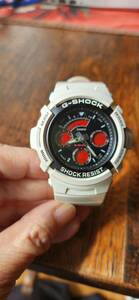 貴重　CASIO　カシオ　G-SHOCK　AW-591SC　4778　QZ　腕時計　メンズ腕時計　ホワイト×ブラック　稼働中！！