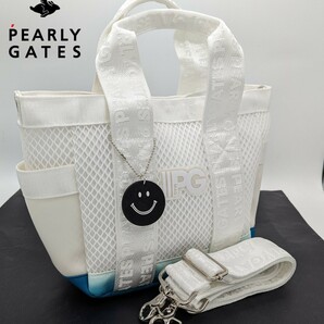 ★新品正規品 PEARLYGATES/パーリーゲイツ グラデーションロゴ カートバッグ unisex ショルダー付き 定価18700円の画像2