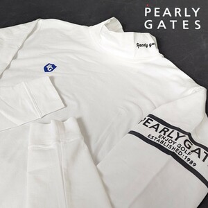 ★新品正規品 PEARLYGATES/パーリーゲイツメンズ ベア天竺コットンストレッチ ハイネックカットソー size6(LL)　日本製