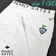 ★新品正規品 PEARLYGATES/パーリーゲイツメンズ5ポケット コットン/ポリエステル ストレッチパンツ 7(3L)　春夏のゴルフに大活躍！！_画像1