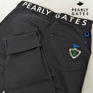 ★新品正規品 PEARLYGATES/パーリーゲイツメンズ5ポケット コットン/ポリエステル ストレッチパンツ 5(L)　春夏のゴルフに大活躍！接触冷感