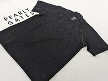 ★新品正規品 PEARLYGATES/マスターバニーメンズ 3Dロゴ ブリスタージャガード半袖ハイネックカットソー size5(L)　_画像7