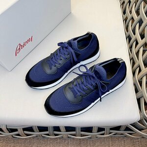 Brioni　ブリオーニ　メンズ　スニーカー　レザー　ニット　軽量　靴　シューズ　カジュアル　39-44　サイズ選択可能　4218