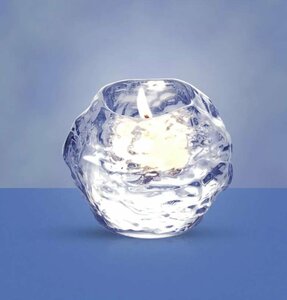 Kosta Boda Snowball スウェーデン キャンドルスタンド 水晶　クリスタルガラス　置物　L