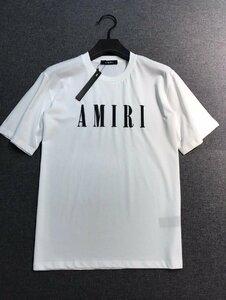 送料無料 AMIRI アミリ メンズ　Tシャツ　丸首　半袖　文字ロゴ　シンプル　1584-XXL