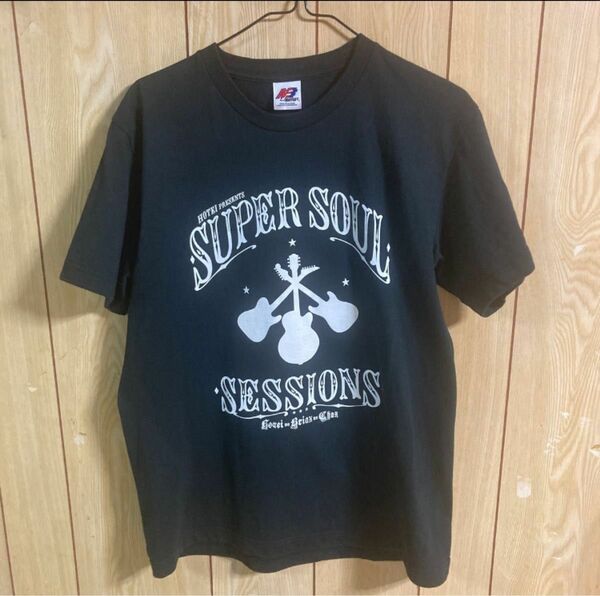 布袋寅泰 Tシャツ SUPER SOUL SEESIONS 黒 Cher ブライアン・セッツァー