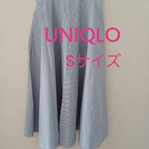 【UNIQLO　ユニクロ】　ボーダーロングスカート　Sサイズ　Aライン
