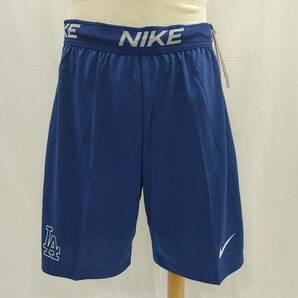 【意大利屋】ナイキ NIKE ロサンゼルス・ドジャース MLB トレーニングショーツ 青 オーセンティック 練習着 L 大谷翔平 山本由伸 ベッツの画像1