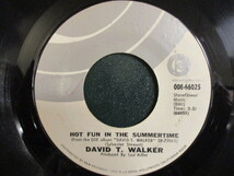 David T. Walker ： Hot Fun In The Summertime 7'' / 45s (( Sly の名曲 Inst カバー! )) c/w I Want To Talk To You_画像1