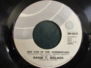 David T. Walker ： Hot Fun In The Summertime 7'' / 45s (( Sly の名曲 Inst カバー! )) c/w I Want To Talk To You