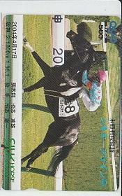 9-x434 競馬 シルキーアゲイン クオカード