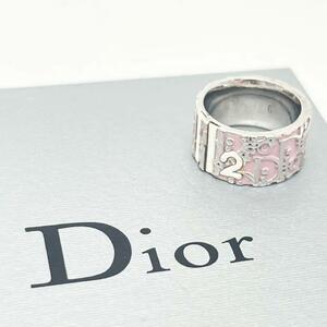 クリスチャンディオール Christian Dior 指輪　リング アクセサリー トロッター オブリーク D ロゴ 文字 刻印 シルバー 銀 ピンク