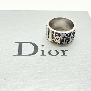  редкий Christian Dior Christian Dior кольцо кольцо аксессуары Toro ta-ob утечка Logo печать знак серебряный серебряный чёрный черный 