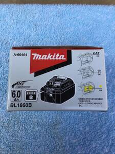 ☆送料無料☆　未使用　２３年製　マキタ純正 18V 6.0Ah バッテリーBL1860B 残量表示付（急速充電器対応/雪マーク付）箱有り