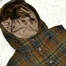 希少 Lサイズ◎HARRIS TWEED ハリスツイード ダウンベスト ジレ フード付き ジャーナルスタンダードコラボ アウター カジュアル メンズ_画像4