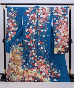 cherry★y8540fc★訳アリ★スプリングセール★振袖コレクション★振袖 単品 系★成人式 卒業 furisode kimono 【中古品/正絹