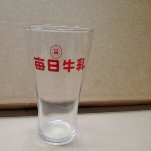 昭和レトロ 毎日牛乳 ガラスコップ mainichi 現状品 6