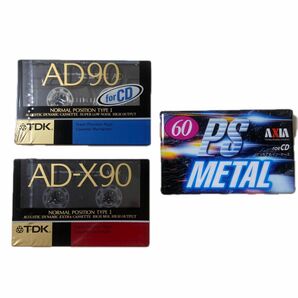 TDK AD-X90 . TDK AD90 . AXIA PS METAL60の録音用カセットテープ３本セット