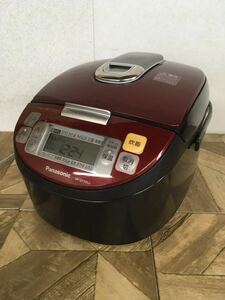 N 家電16】Panasonic パナソニック スチームIHジャー炊飯器 SR-SY105J-RK ルージュブラック 1.0L 5.5合 2015年製 調理器具 炊飯器 現状