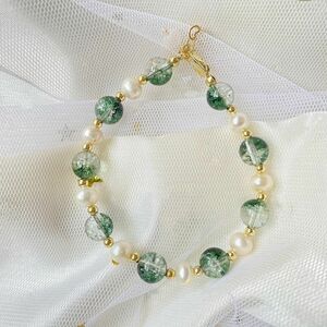 ブレスレット 淡水パール 真珠のブレスレット チェーン 腕輪　装飾品 ジュエリー プレゼント 誕生日 入学式 卒業式　正規品 本物　美品ZS88