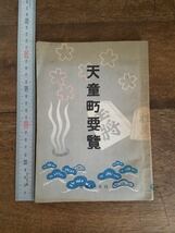 【市制施行前貴重資料】 50s 山形県 天童町 現天童市 要覧 昭和 26年 1951年 非売品 鳥瞰図 役場 温泉 民謡 行政 戸口 土地 産業 財政 _画像1