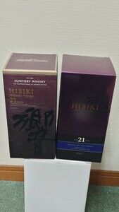 サントリー　SUNTORY　響　２１年　新旧　空箱　カートン　２枚　セット