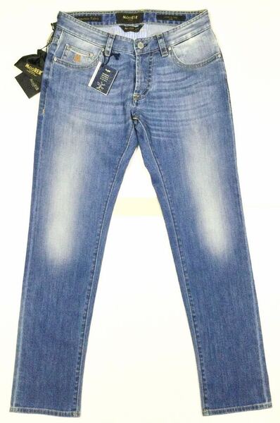新品「MOORER」“GIOTTO-DC102W.7003” ヴィンテージ加工 国産最高級コンフォートデニム テーラージーンズ SIZE:32 イタリア製②