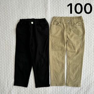 チノパン　黒ズボン　パンツ　110 テータテート 韓国子供服　西松屋　ママラク　shein