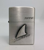 ★ZIPPO ジッポー オイルライター Shark Fin 鮫 喫煙具 シルバー_画像1