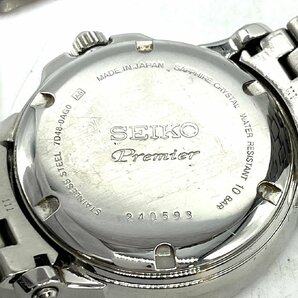 ●ジャンク品 SEIKO セイコー 腕時計 Premier 7D48-0AG0 メンズ コマなし クォーツの画像4