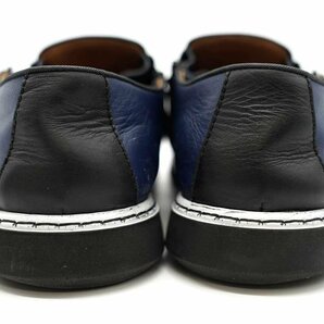 △GIUSEPPE ZANOTTI ジュゼッペザノッティ 靴 中古品 ブルー サイズ42 (約26、5cm) ローファー シューズ メンズの画像5