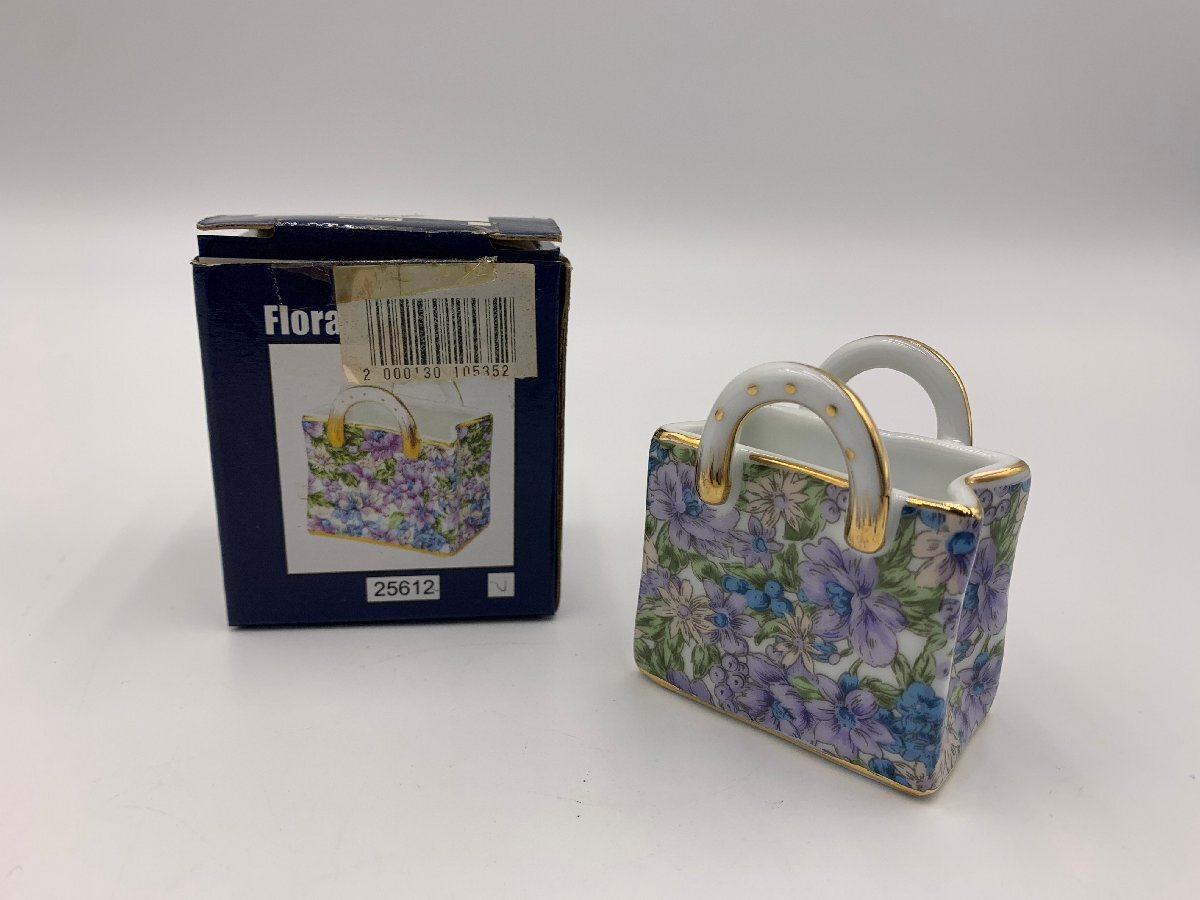 ■△ [Neuer Artikel im Lager] Florales Porzellan-Accessoire-Etui Object Pottery (S0406), handgemachte Werke, Innere, verschiedene Waren, Ornament, Objekt